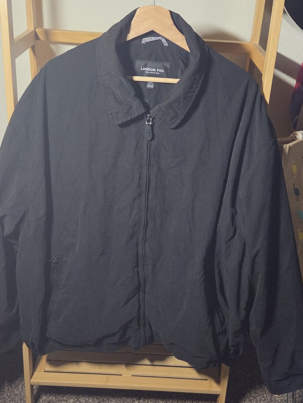London Fog Black Auburn Zip-Front Golf Jacket 3XL